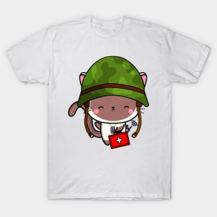 Medic White Cat T-Shirt